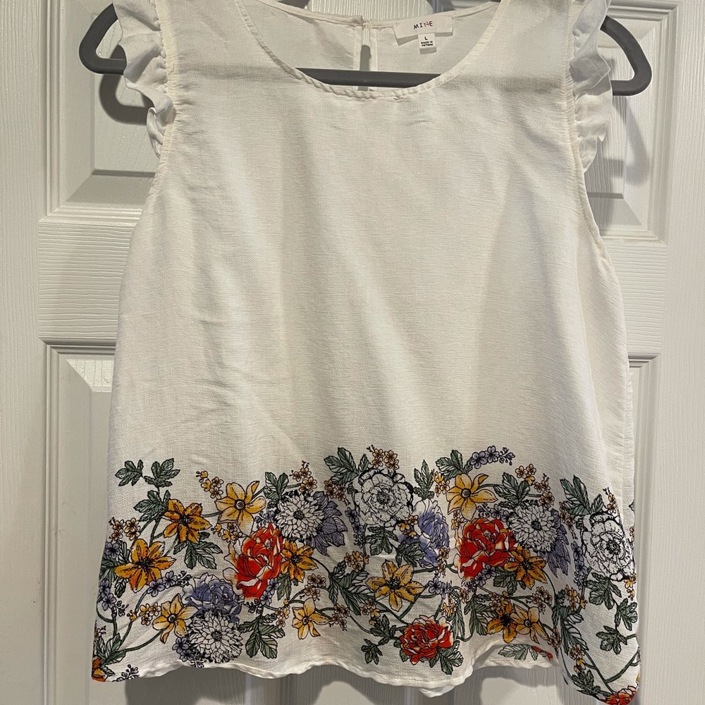 White cap sleeve blouse